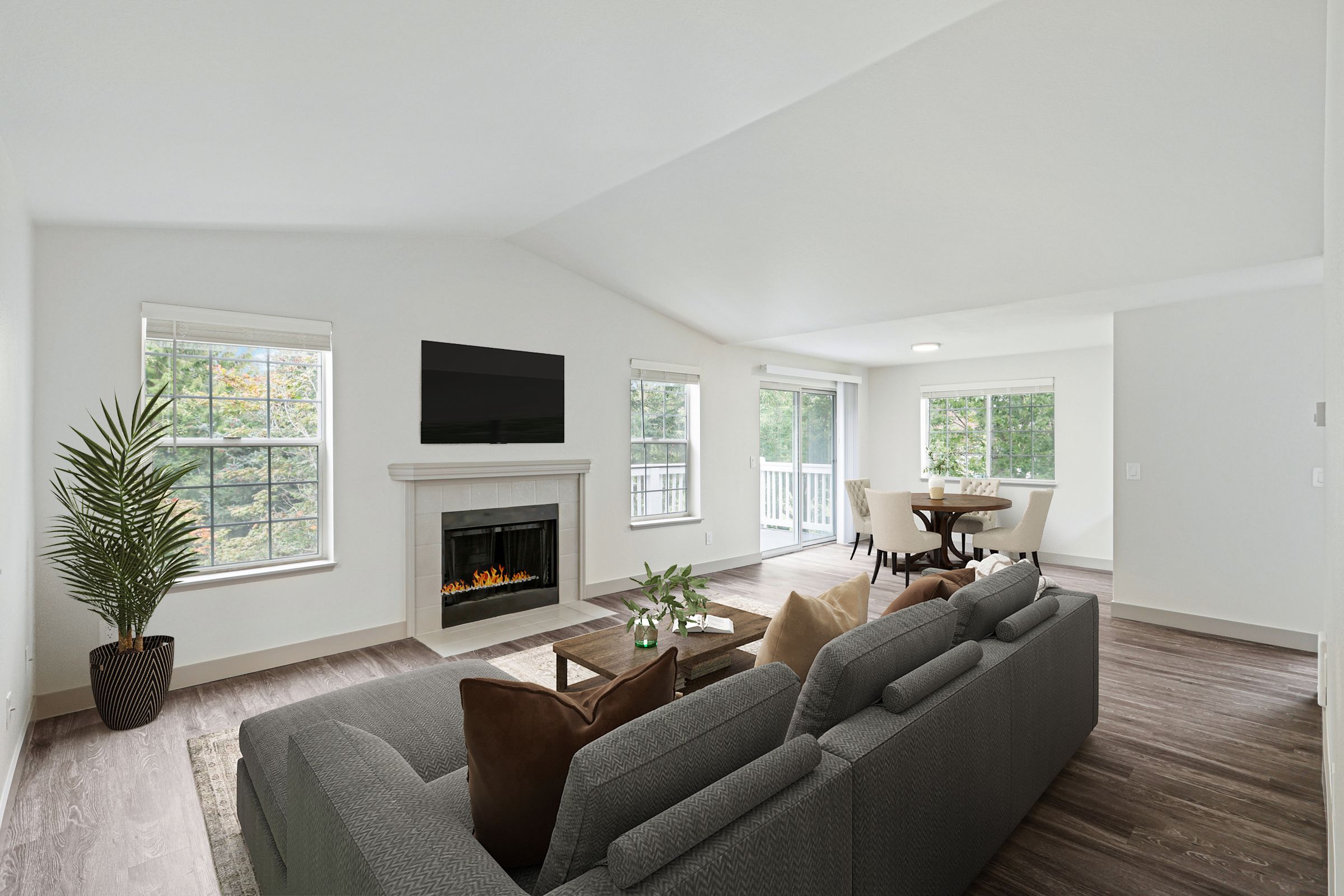 Living Room with Fireplace